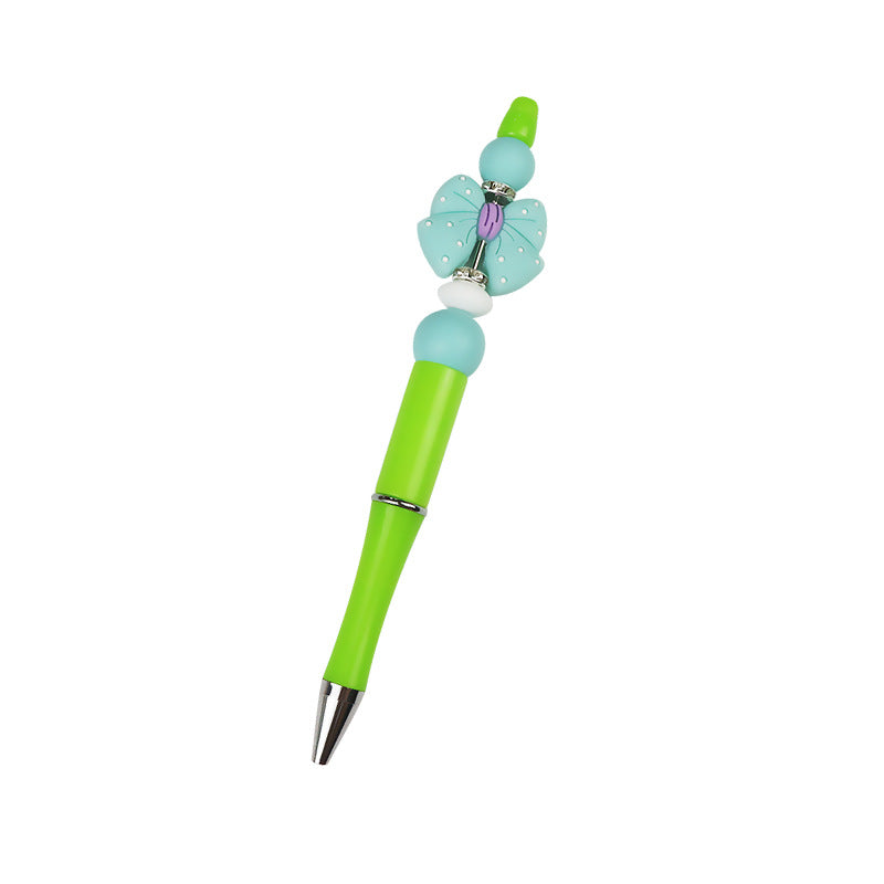 Wholesale 10pcs/pack DIY Handmade Cartoon Bow Knot Silicone Bead Pen